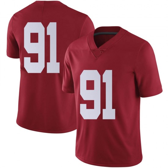 Alabama Crimson Tide Men's Gavin Reeder #91 No Name Crimson NCAA Nike Authentic Stitched College Football Jersey ON16W12CW